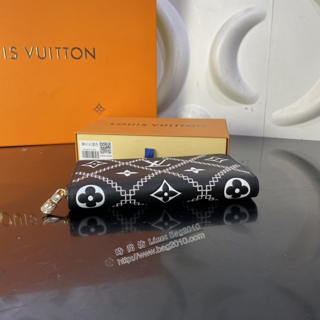 lv路易威登專櫃2022新款壓印Zippy拉鏈錢夾 荔枝紋小牛皮lv長錢包 M81141 ydh4899